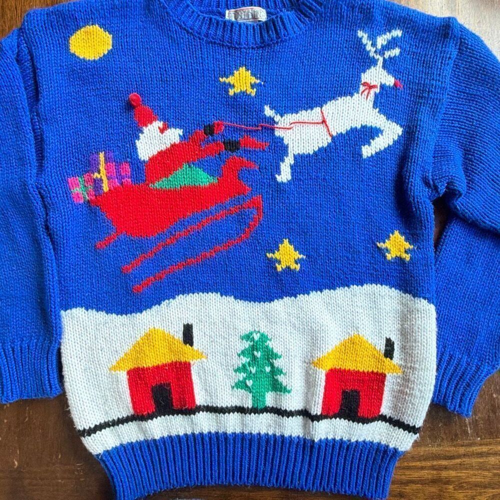 Lindsey Blake Ugly Christmas Sweater Medium Vintage